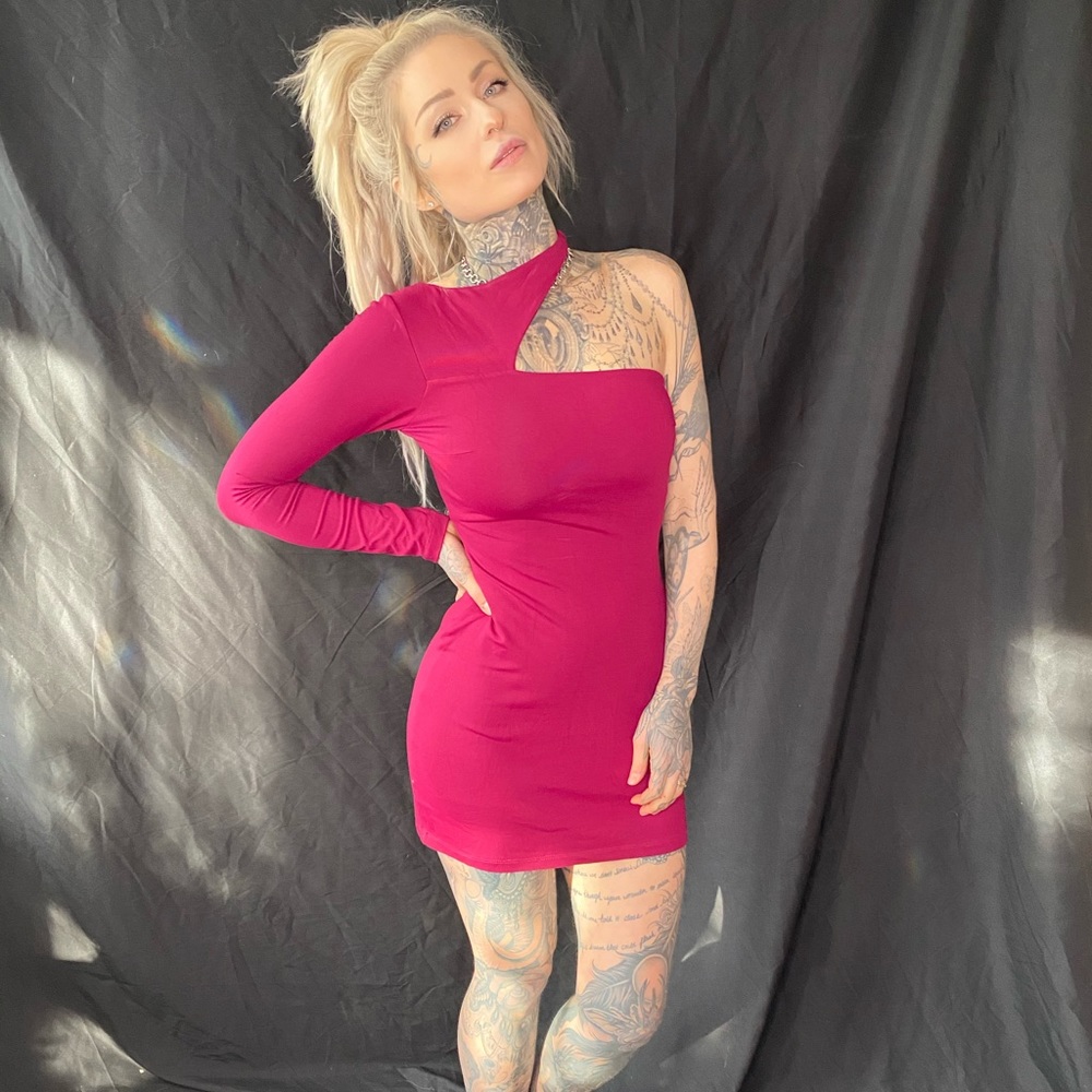 One Sleeve Bodycon Dress